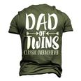 Dad Of Twins Proud Father Of Twins Classic Overachiver Men's 3D T-shirt Back Print Army Green