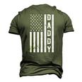 Mens Daddy American Flag Fathers Day Patriotic Usa 4Th Of July Men's 3D T-Shirt Back Print Army Green