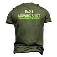 Dads Lawn Mowing Lawn Mower Men's 3D T-Shirt Back Print Army Green