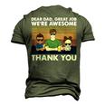 Dear Dad Great Job Were Awesome Thank You Men's 3D T-Shirt Back Print Army Green