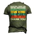 Dear Dad Great Job Were Awesome Thank You Father Men's 3D T-Shirt Back Print Army Green