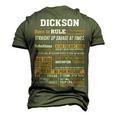 Dickson Name Dickson Born To Rule Men's 3D T-shirt Back Print Army Green
