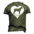 Distressed Cane Corso Heart Dog Owner Graphic Men's 3D T-Shirt Back Print Army Green