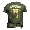 Dogs 365 Anatomy Of A Soft Coated Wheaten Terrier Dog Men's 3D T-Shirt Back Print Army Green