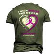 Epilepsy Awareness I Wear Purple For My Dad Men's 3D T-Shirt Back Print Army Green