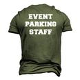Event Parking Staff Attendant Traffic Control Men's 3D T-Shirt Back Print Army Green