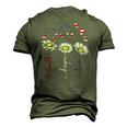 Faith Hope Love 4Th July Daisy Flowers Butterflies Us Flag Men's 3D T-Shirt Back Print Army Green