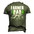 Farmer Dad Father Daddy Farm Farming Farmers Tractor Men's 3D T-Shirt Back Print Army Green