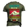 Father Grandpa Daddy And Daughter Best Freakin Partner In Crime Ever 115 Family Dad Men's 3D Print Graphic Crewneck Short Sleeve T-shirt Army Green