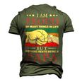 Father Grandpa I Am Proud Of Many Things In Life But Nothing Beats Being A Papa258 Family Dad Men's 3D Print Graphic Crewneck Short Sleeve T-shirt Army Green