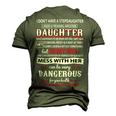 Father Grandpa I Dont Have A Stepdaughter 166 Family Dad Men's 3D Print Graphic Crewneck Short Sleeve T-shirt Army Green
