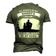 Father Grandpa Ill Always Be My Daddys Little Girl And He Will Always Be My Herotshir Family Dad Men's 3D Print Graphic Crewneck Short Sleeve T-shirt Army Green