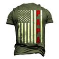 Mens Fathers Day Best Dad Ever Usa American Flag Men's 3D T-Shirt Back Print Army Green