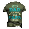 Fathers Day For Dad An Honor Being Papa Is Priceless V3 Men's 3D T-shirt Back Print Army Green