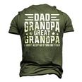 Mens Fathers Day From Grandkids Dad Grandpa Great Grandpa Men's 3D T-shirt Back Print Army Green