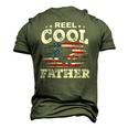 Mens For Fathers Day Tee Fishing Reel Cool Father Men's 3D T-Shirt Back Print Army Green