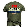Im Her Firecracker 4Th Of July Matching Couple For Her Men's 3D T-shirt Back Print Army Green