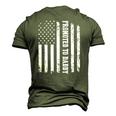 Mens First Time Dad Usa Flag Promoted To Daddy Men's 3D T-Shirt Back Print Army Green
