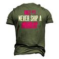 Fitness Gym Inspiration Quote Rule 1 Never Skip A Monday Men's 3D T-Shirt Back Print Army Green