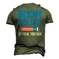 Fourth Of July 4Th July Fireworks Boom Patriotic American Men's 3D T-Shirt Back Print Army Green