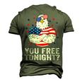 Are You Free Tonight 4Th Of July Independence Day Bald Eagle Men's 3D T-shirt Back Print Army Green