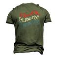Freedom Liberty Happiness Red White And Blue Men's 3D T-Shirt Back Print Army Green