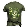 Full Of Life Skull Gardening Garden Men's 3D Print Graphic Crewneck Short Sleeve T-shirt Army Green