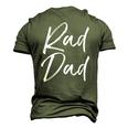Mens Fun Fathers Day From Son Cool Quote Saying Rad Dad Men's 3D T-Shirt Back Print Army Green