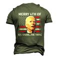 Funny Biden Independence Day Merry Happy 4Th Of July Men's 3D Print Graphic Crewneck Short Sleeve T-shirt Army Green