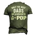 G Pop Grandpa Only The Best Dads Get Promoted To G Pop V2 Men's 3D T-shirt Back Print Army Green