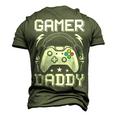 Gamer Daddy Video Gamer Gaming Men's 3D T-shirt Back Print Army Green
