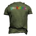Gay Pride With Lgbt Support And Respect You Belong Men's 3D T-Shirt Back Print Army Green