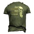 George Washington Stay Strapped Or Get Clapped 4Th Of July Men's 3D T-Shirt Back Print Army Green