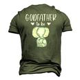 Mens Godfather To Be Elephant Baby Shower Men's 3D T-Shirt Back Print Army Green