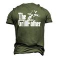 The Grillfather Barbecue Grilling Bbq The Grillfather Men's 3D T-Shirt Back Print Army Green