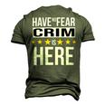 Have No Fear Crim Is Here Name Men's 3D Print Graphic Crewneck Short Sleeve T-shirt Army Green