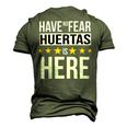 Have No Fear Huertas Is Here Name Men's 3D Print Graphic Crewneck Short Sleeve T-shirt Army Green
