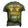 This Is My Hawaiian Aloha Hawaii Beach Summer Vacation Men's 3D T-Shirt Back Print Army Green