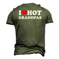 I Heart Hot Grandpas I Love Hot Grandpas Men's 3D T-Shirt Back Print Army Green