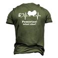 Heartbeat For Pomeranian Heart Line Paw Dog Paws Dogfriend Men's 3D T-Shirt Back Print Army Green