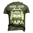 Hirejeep Dont Care Papa T-Shirt Fathers Day Gift Men's 3D Print Graphic Crewneck Short Sleeve T-shirt Army Green