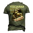 Hunting Vegetarian Old Indian Word Men's 3D Print Graphic Crewneck Short Sleeve T-shirt Army Green