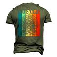 Hustle Retro Native American Indian Hip Hop Music Lover Men's 3D T-Shirt Back Print Army Green