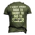 I Went From Dada To Daddy To Dad To Bruh Funny Fathers Day Men's 3D Print Graphic Crewneck Short Sleeve T-shirt Army Green