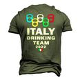 Italy Drinking Team Men's 3D T-Shirt Back Print Army Green