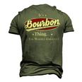 Its A Bourbon Thing You Wouldnt Understand Shirt Personalized Name T Shirt Shirts With Name Printed Bourbon Men's 3D T-shirt Back Print Army Green