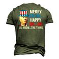 Joe Biden Confused Merry Happy 4Th Of July Men's 3D T-shirt Back Print Army Green