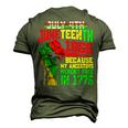July 4Th Junenth 1865 Because My Ancestors Mens Girls Men's 3D T-Shirt Back Print Army Green