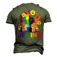 Be Kind Sign Language Hand Talking Lgbtq Flag Gay Pride Men's 3D T-Shirt Back Print Army Green