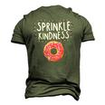 Kindness Anti Bullying Awareness Donut Sprinkle Kindness Men's 3D T-Shirt Back Print Army Green